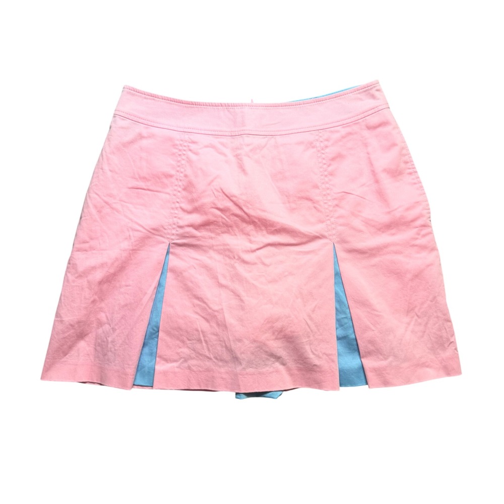 Burberry Golf Pink Blue Pleated Skort USA 8 UK 12 Cotton Blend Spain Preppy